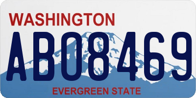 WA license plate ABO8469