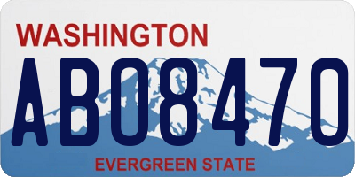 WA license plate ABO8470