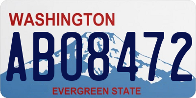 WA license plate ABO8472
