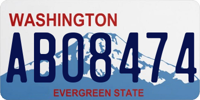 WA license plate ABO8474