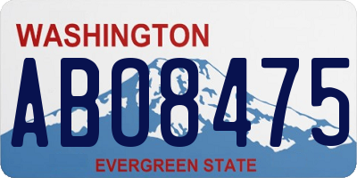 WA license plate ABO8475