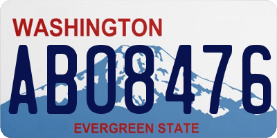 WA license plate ABO8476