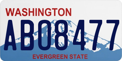 WA license plate ABO8477