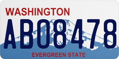 WA license plate ABO8478
