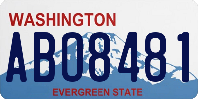 WA license plate ABO8481