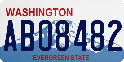 WA license plate ABO8482