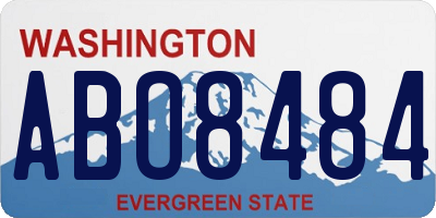 WA license plate ABO8484