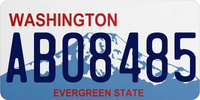 WA license plate ABO8485