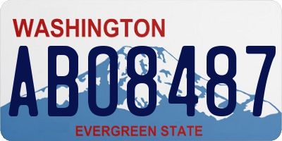 WA license plate ABO8487
