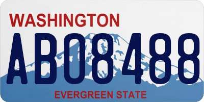 WA license plate ABO8488