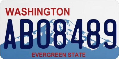 WA license plate ABO8489