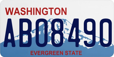 WA license plate ABO8490