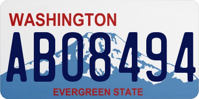 WA license plate ABO8494