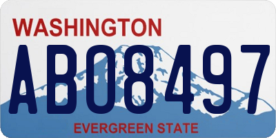 WA license plate ABO8497