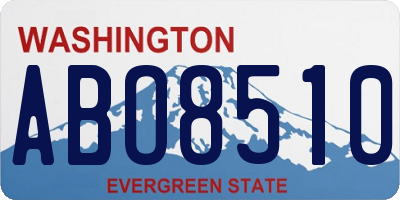 WA license plate ABO8510