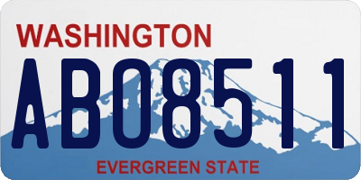 WA license plate ABO8511