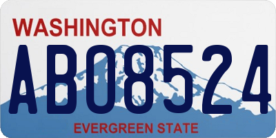 WA license plate ABO8524
