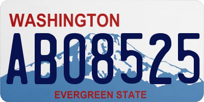 WA license plate ABO8525