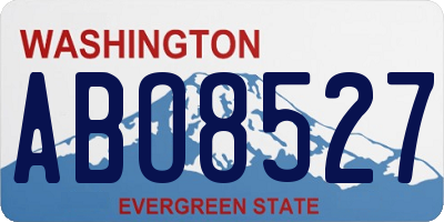 WA license plate ABO8527