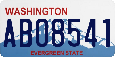 WA license plate ABO8541