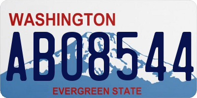 WA license plate ABO8544