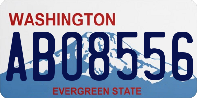 WA license plate ABO8556