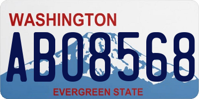 WA license plate ABO8568