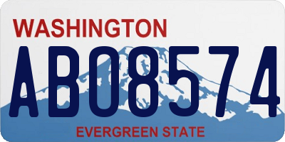 WA license plate ABO8574