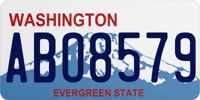 WA license plate ABO8579