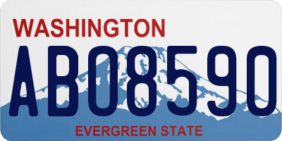 WA license plate ABO8590