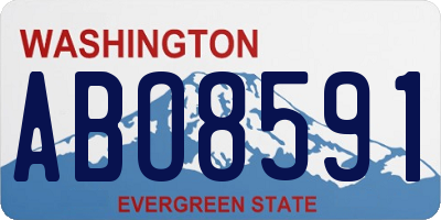 WA license plate ABO8591