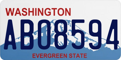 WA license plate ABO8594