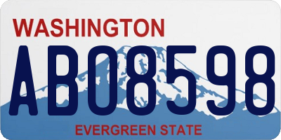WA license plate ABO8598