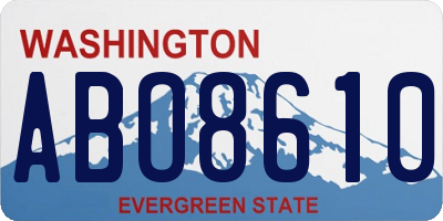 WA license plate ABO8610