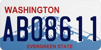 WA license plate ABO8611