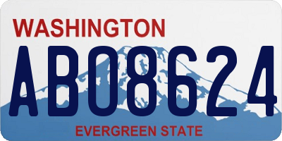 WA license plate ABO8624