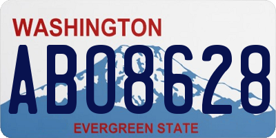 WA license plate ABO8628