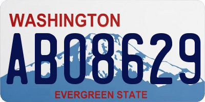 WA license plate ABO8629