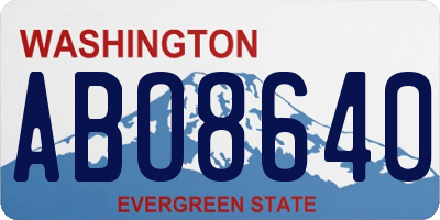 WA license plate ABO8640