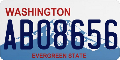 WA license plate ABO8656
