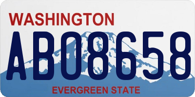 WA license plate ABO8658