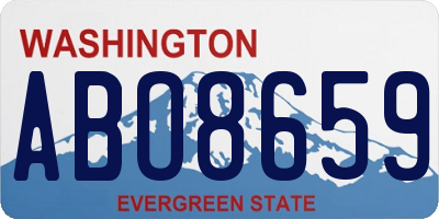 WA license plate ABO8659
