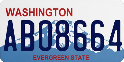 WA license plate ABO8664