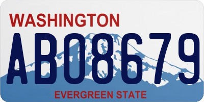 WA license plate ABO8679