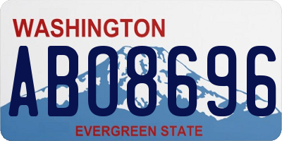 WA license plate ABO8696