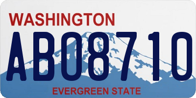 WA license plate ABO8710