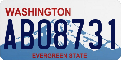 WA license plate ABO8731