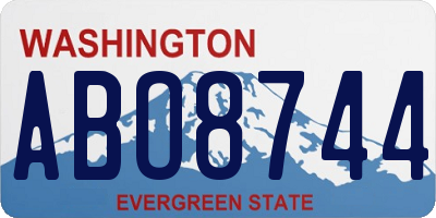WA license plate ABO8744