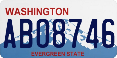 WA license plate ABO8746