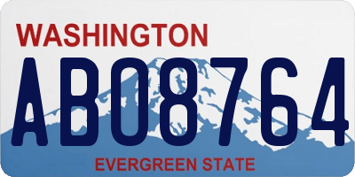 WA license plate ABO8764